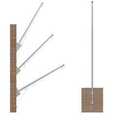 Wall Mounted Flagpoles