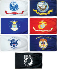 Outdoor Poly-Max U.S. Military Flags