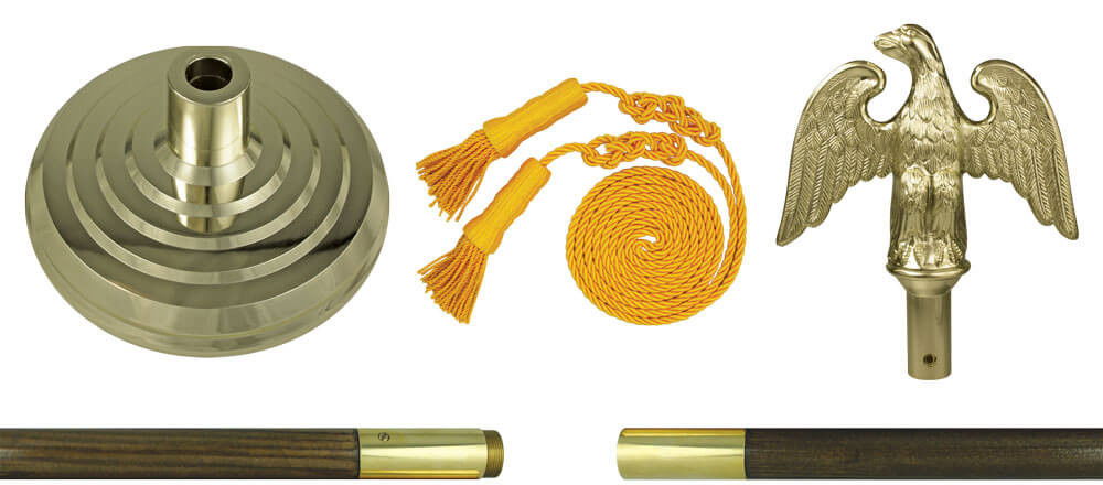 8' Indoor Flag Mounting Set with Eagle (No Flag)
