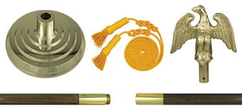 8' Indoor Flag Mounting Set with Eagle (No Flag)
