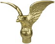 Gold Metal Flying Eagle Ornament
