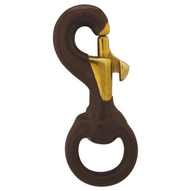 3" Brown Rubber Coated Brass Flag Snap