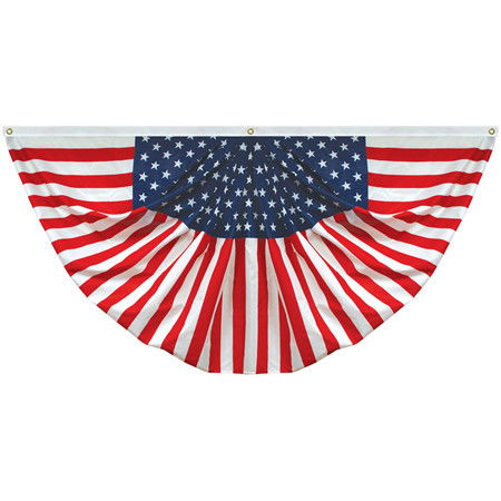 3' x 6' Endura-Poly Pleated Americana Fan - 160004