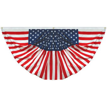 3' x 6' Endura-Poly Pleated Americana Fan - 160004