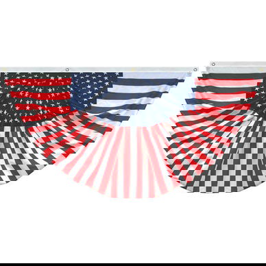 3' x 6' Endura-Poly Pleated Americana Fan - 160004