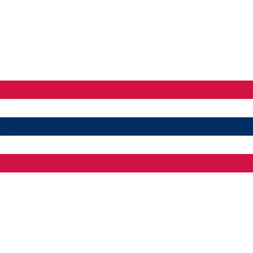 36" Wide Nylon 5-Stripe Bunting No Stars