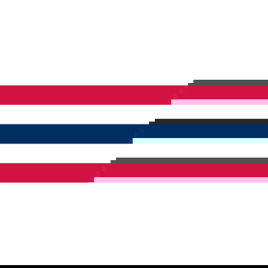 36" Wide Nylon 5-Stripe Bunting No Stars