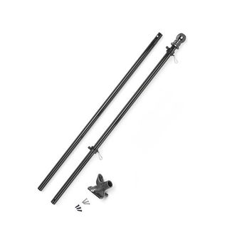 6' x 1" Black House Mounted Flagpole Kit