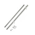 6' x 1" Silver House Mounted Flagpole Kit