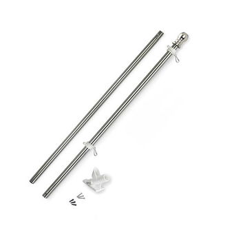 6' x 1" Silver House Mounted Flagpole Kit