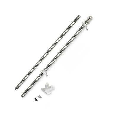 6' x 1" Silver House Mounted Flagpole Kit