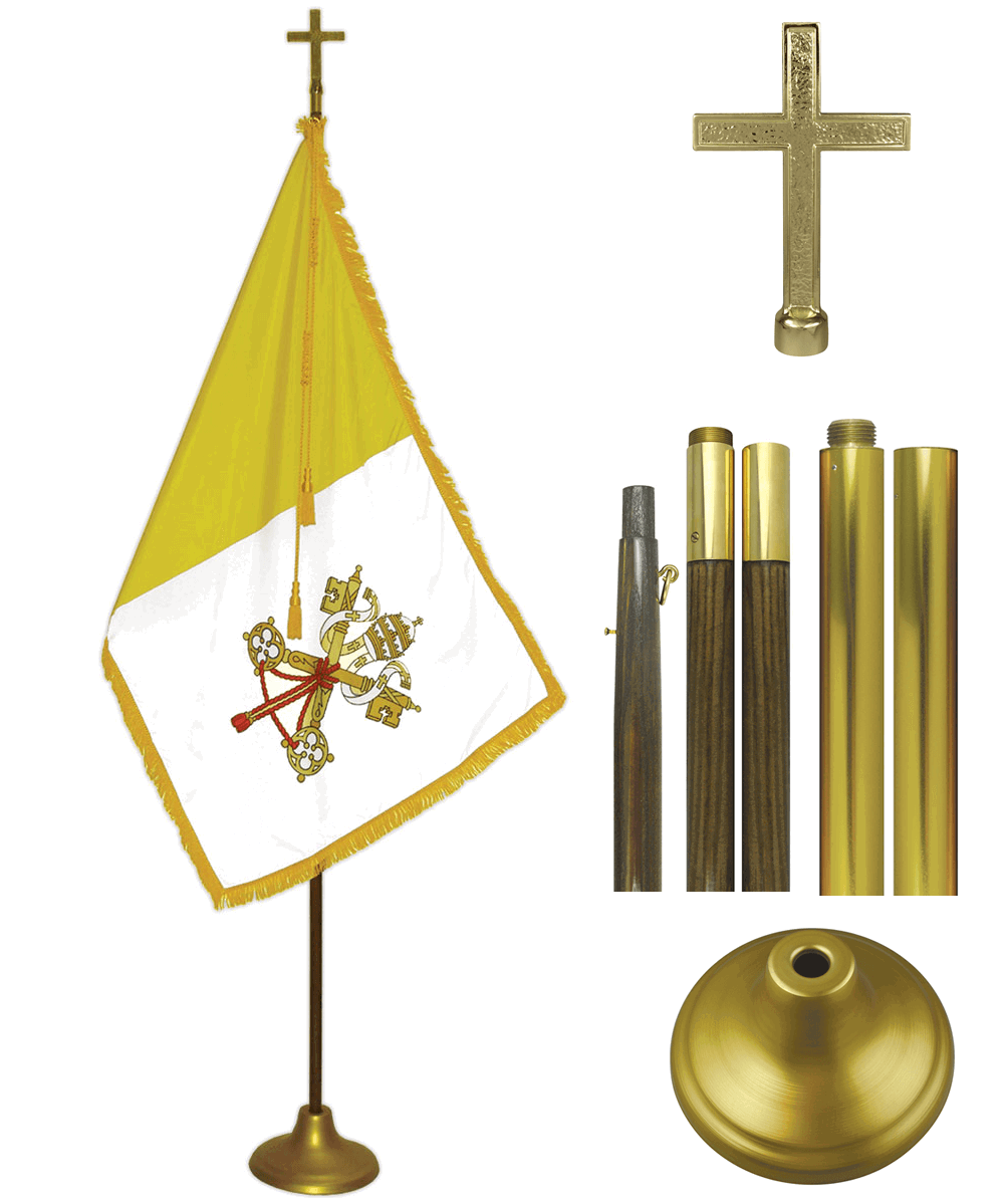 Papal Vatican City Indoor Flag Presentation Sets Papal Vatican City Indoor Flag Presentation Sets