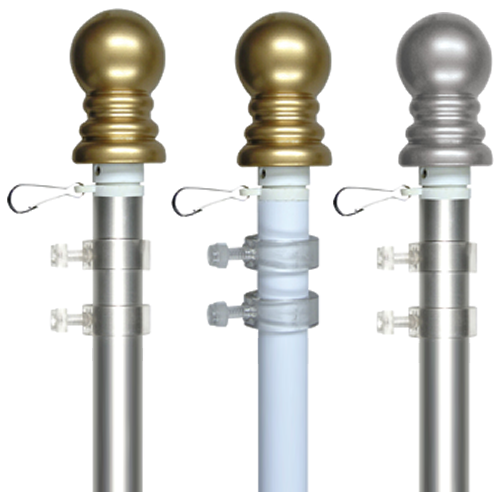 Tangle Free Spinning House Mounted Flagpole Tangle Free Spinning House Mounted Flagpole