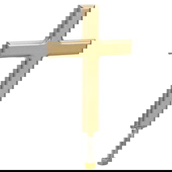 8 1/2" Christian Cross Ornament - Gold