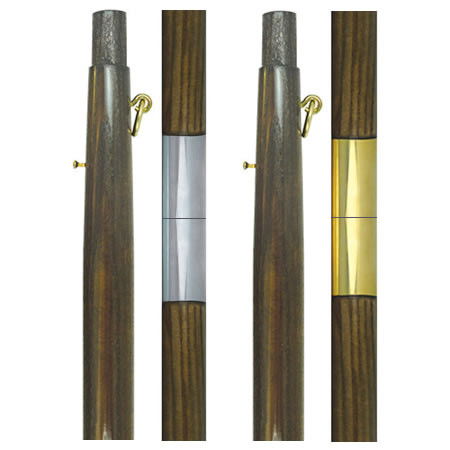 Dark Oak Wooden Indoor Poles Parade Poles