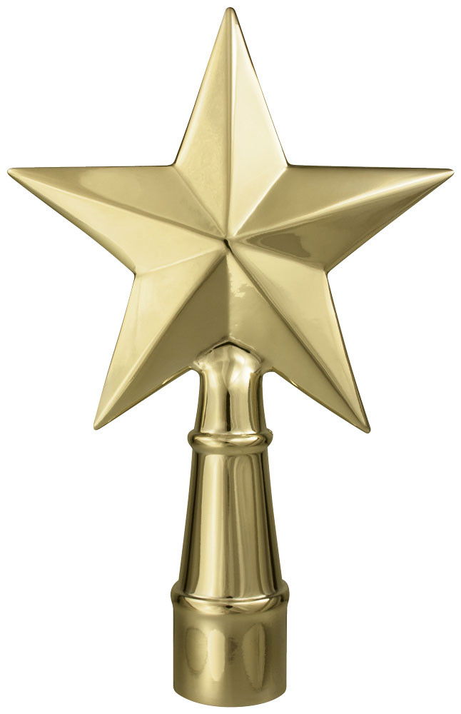 7" Gold Metal Texas Star Ornament