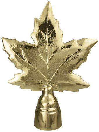 Gold Metal Maple Leaf Ornament