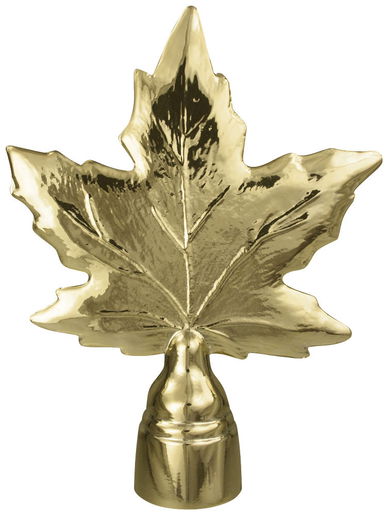 Gold Metal Maple Leaf Ornament