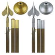 8' Deluxe Indoor Military Flag Set - 3' x 5' Flag (Complete Set)