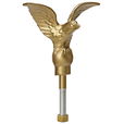 8" Gold Flying Eagle on Ball Ornament