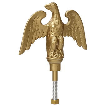 11" Gold Landed Eagle on Ball Ornament