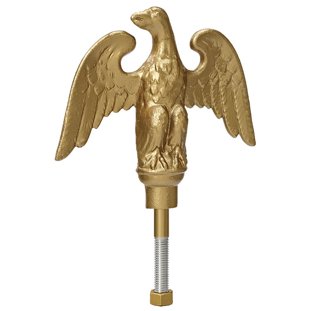 12" Gold Landed Eagle on Ball Ornament