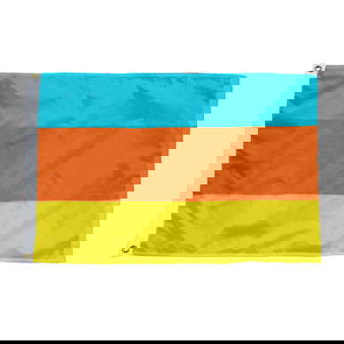 3 Panel Solid Color Nylon Attention Flags
