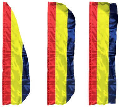 3 Stripe Solid Color Vertical Banner Flag