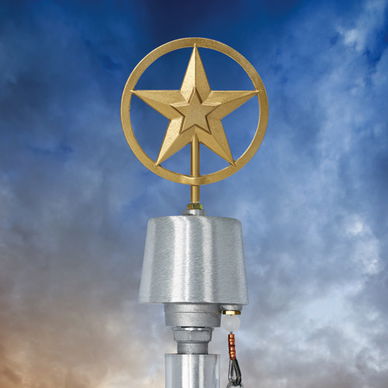 Texas Star Flagpole Ornament