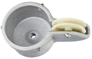 External Halyard Cap Style Single Stationary Truck Assembly