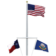 Concord American Nautical Single Mast Flagpoles - NSM