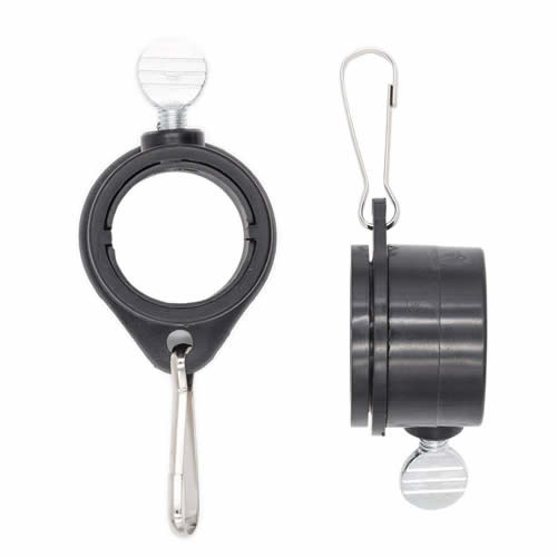 1" Black Spinning Flag Mounting Rings