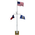 Concord American Nautical Double Mast Flagpoles - NDM