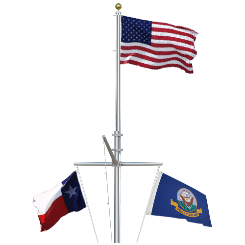 Concord American Nautical Double Mast Flagpoles - NDM