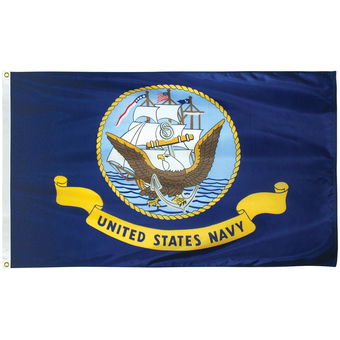 3' x 5' Poly-Max Outdoor Navy Flag