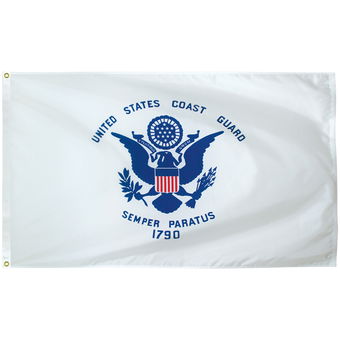 3' x 5' Poly-Max Outdoor Coast Guard Flag