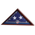 Flag Display Case with US Flag Medallion and Flag
