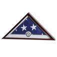 US Flag Display Case with Navy Medallion and Flag