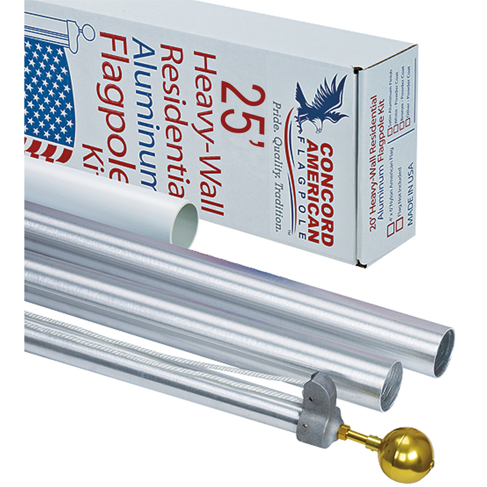 25' x 3" x .125 American Tradition Flagpole Kit