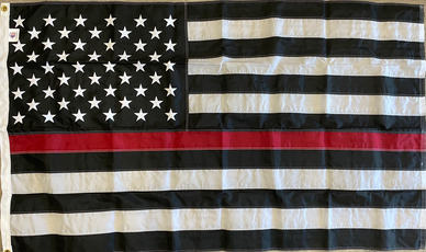 U.S. Thin Red Line Flag - 3' x 5' - Sewn Nylon