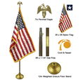  8' x 1-1/4" Deluxe American Indoor Flag Set