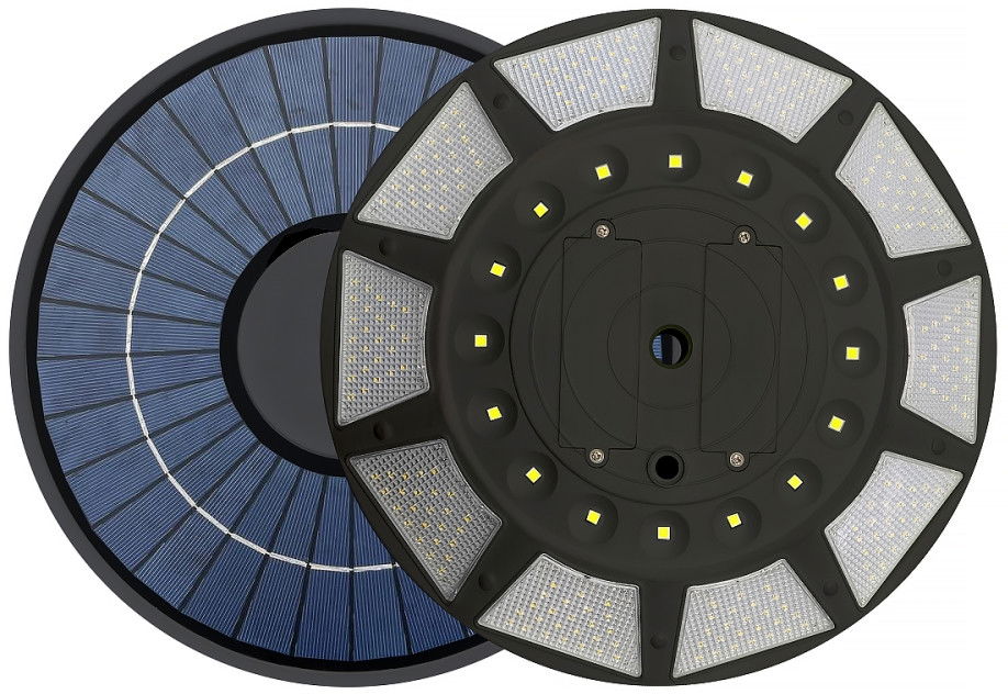Black Solar Disc Flag Light - 266 LEDs