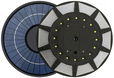 Black Solar Disc Flag Light - 266 LEDs