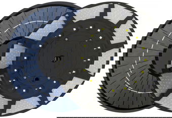 Black Solar Disc Flag Light - 266 LEDs