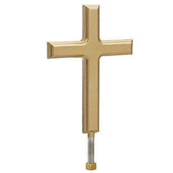 13" Christian Cross Ornament - Gold