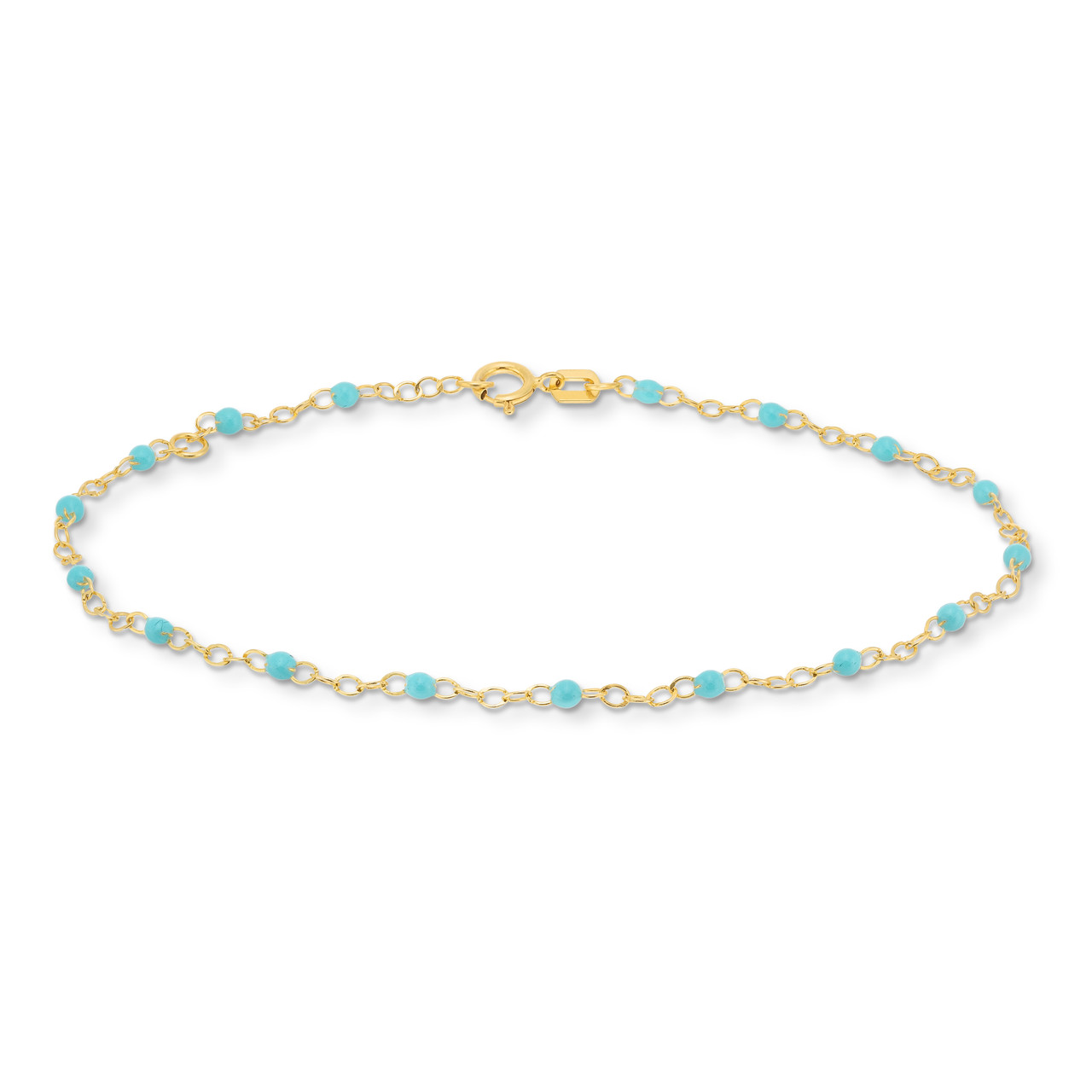 Turquoise Enamel Bead Bracelet 0