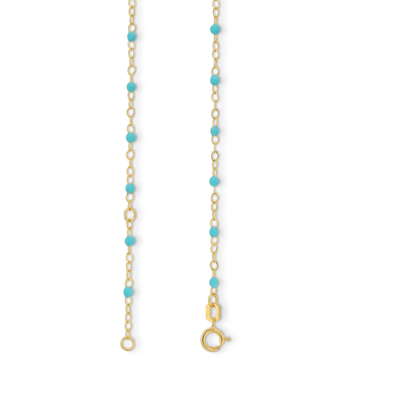 Turquoise Enamel Bead Bracelet