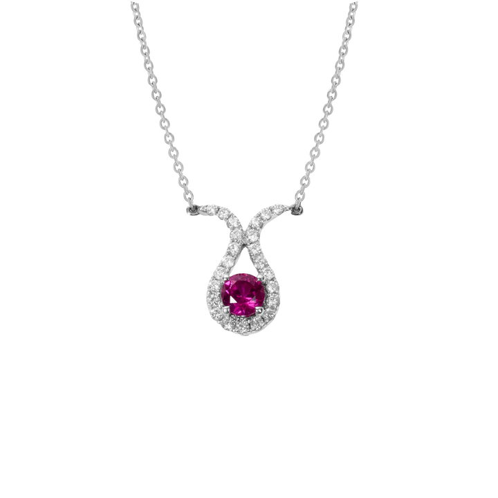 Ruby & Teardrop Diamond Necklace