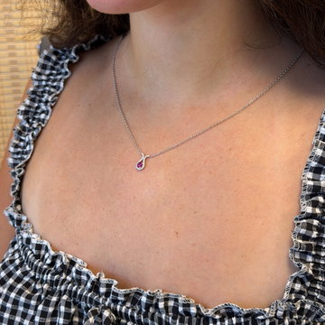 Ruby & Teardrop Diamond Necklace