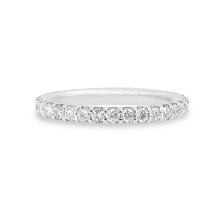 3/4 Way Diamond Wedding Band (0.30TW) In White Gold 14K